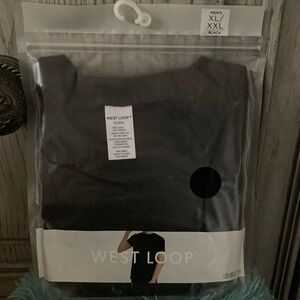 BRAND NEW MENS BLACK LOUNGE TEE SHIRT SIZE XL/XXL! NWT! SMOKE FREE HOME!